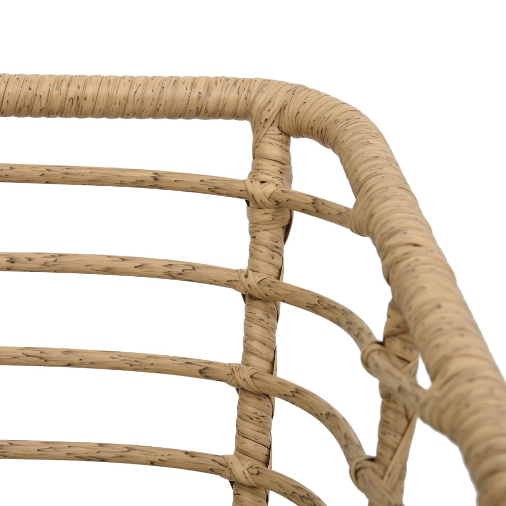 3-darabos tölgyszínű polyrattan bisztrószett