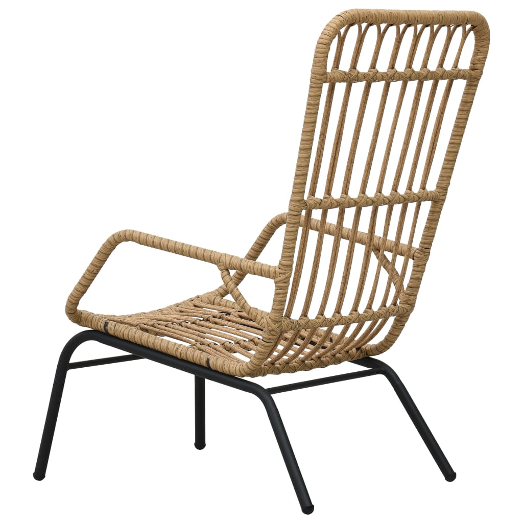 Világosbarna polyrattan kerti szék