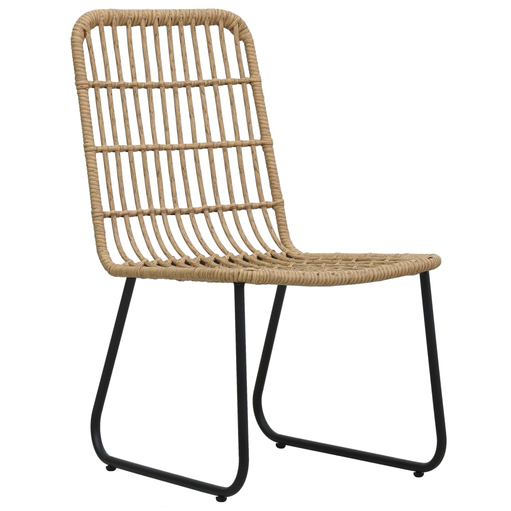 2 db tölgyszínű polyrattan kerti szék