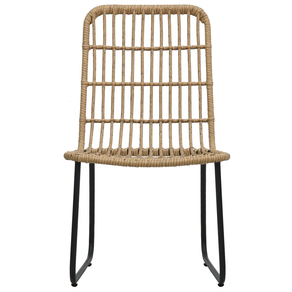 2 db tölgyszínű polyrattan kerti szék