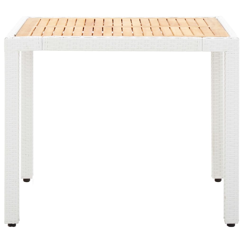 5-részes fehér kültéri polyrattan étkezőgarnitúra