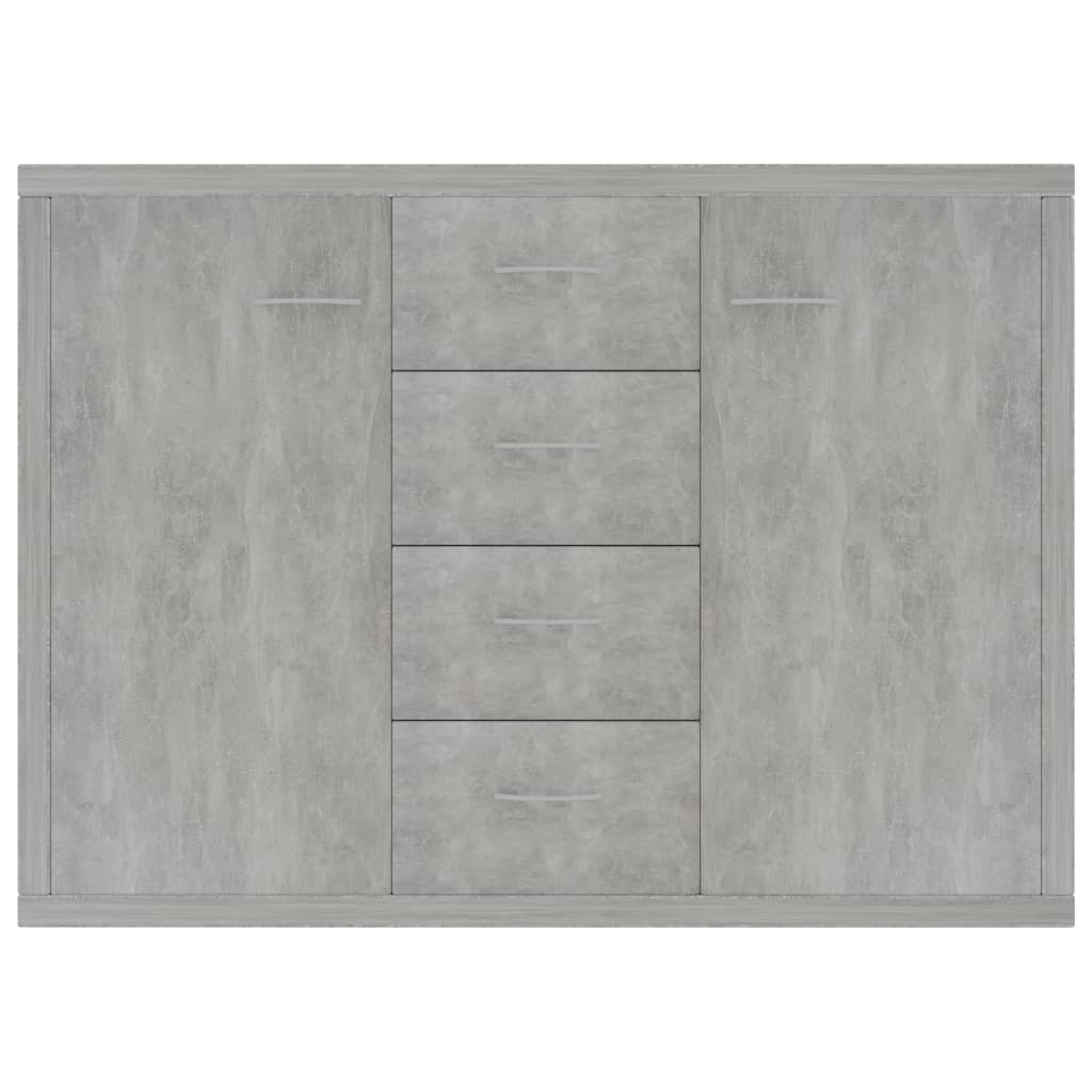 Betonszürke forgácslap tálalószekrény 88 x 30 x 65 cm