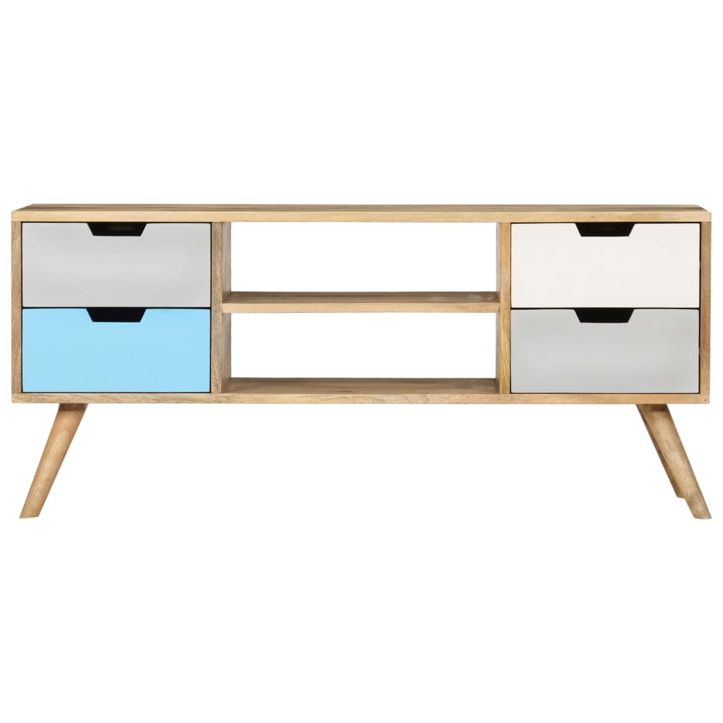Tömör mangófa tv-szekrény 110 x 35 x 48 cm