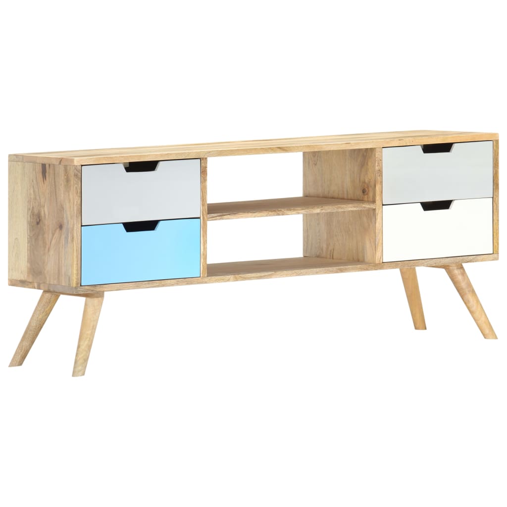Tömör mangófa tv-szekrény 110 x 35 x 48 cm