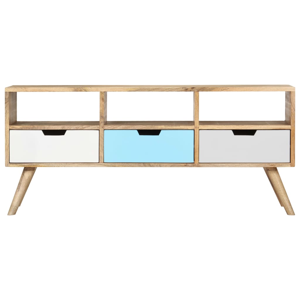 Tömör mangófa tv-szekrény 110 x 35 x 48 cm
