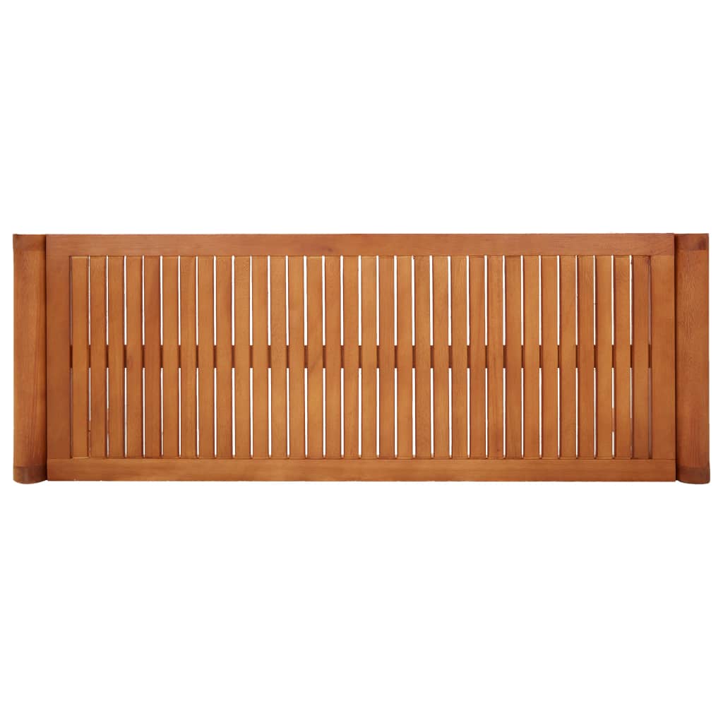 Kétszemélyes tömör eukaliptuszfa kerti pad 120 cm