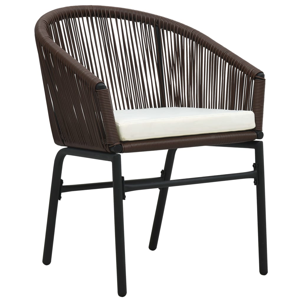 2 db barna pvc rattan kerti szék