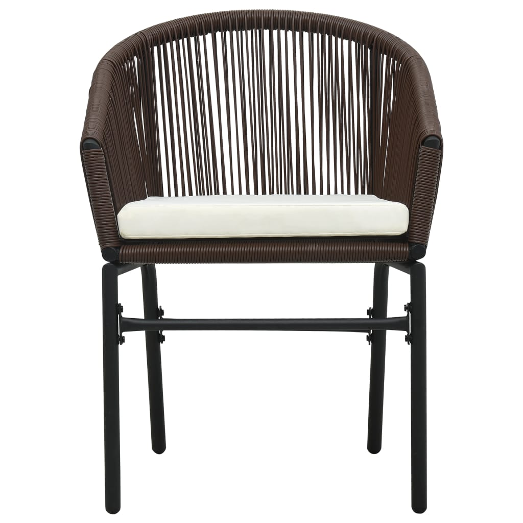 2 db barna pvc rattan kerti szék