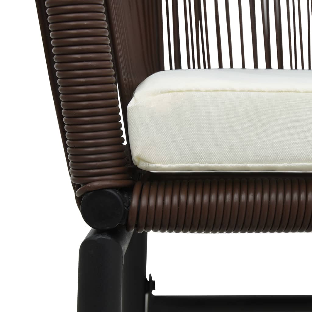 2 db barna pvc rattan kerti szék