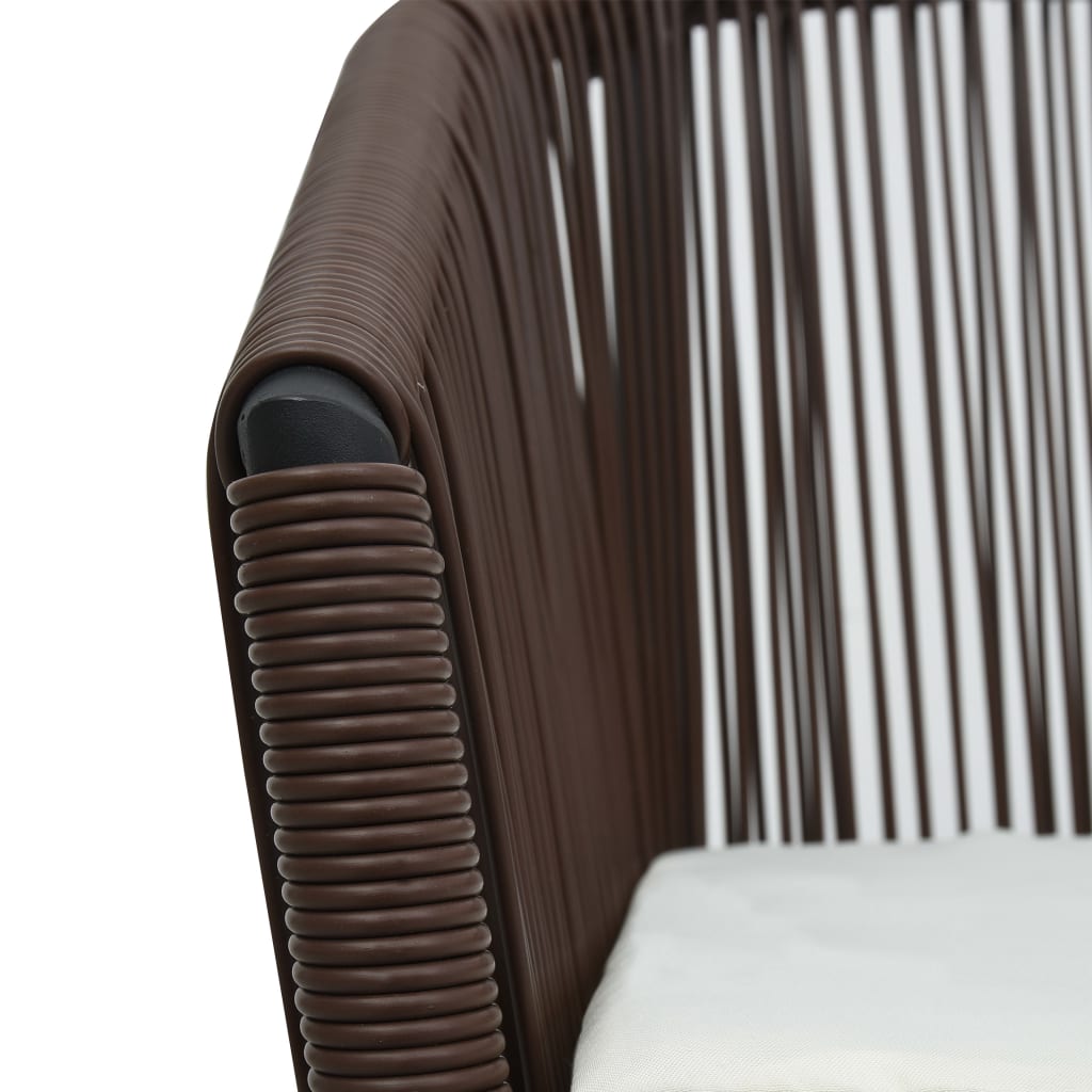 2 db barna pvc rattan kerti szék