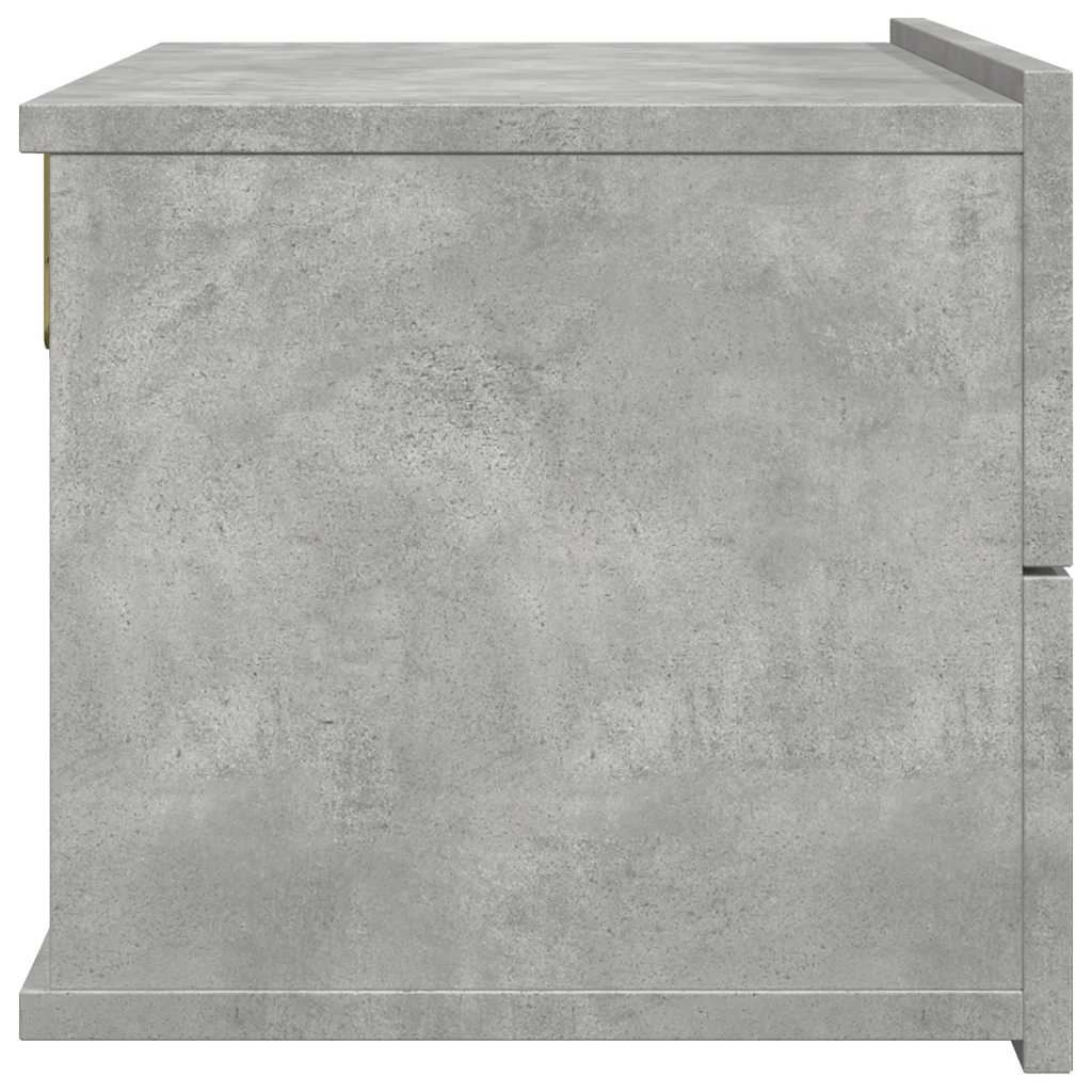2 db betonszürke szerelt fa éjjeliszekrény 40 x 30 x 30 cm