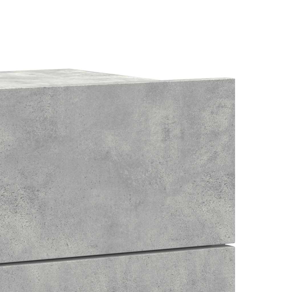 2 db betonszürke szerelt fa éjjeliszekrény 40 x 30 x 30 cm
