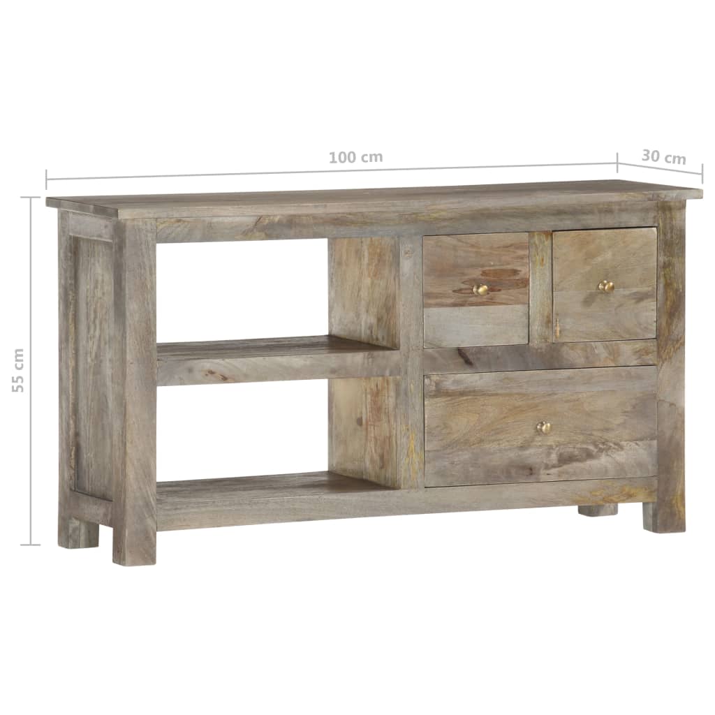 Tömör mangófa tv-szekrény 110 x 30 x 55 cm