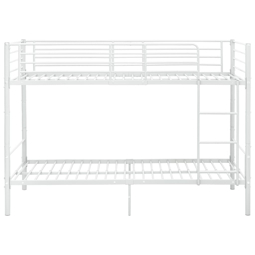 Fehér fém emeletes ágy 90 x 200 cm Fehér fém emeletes ágy 90 x 200 cm
