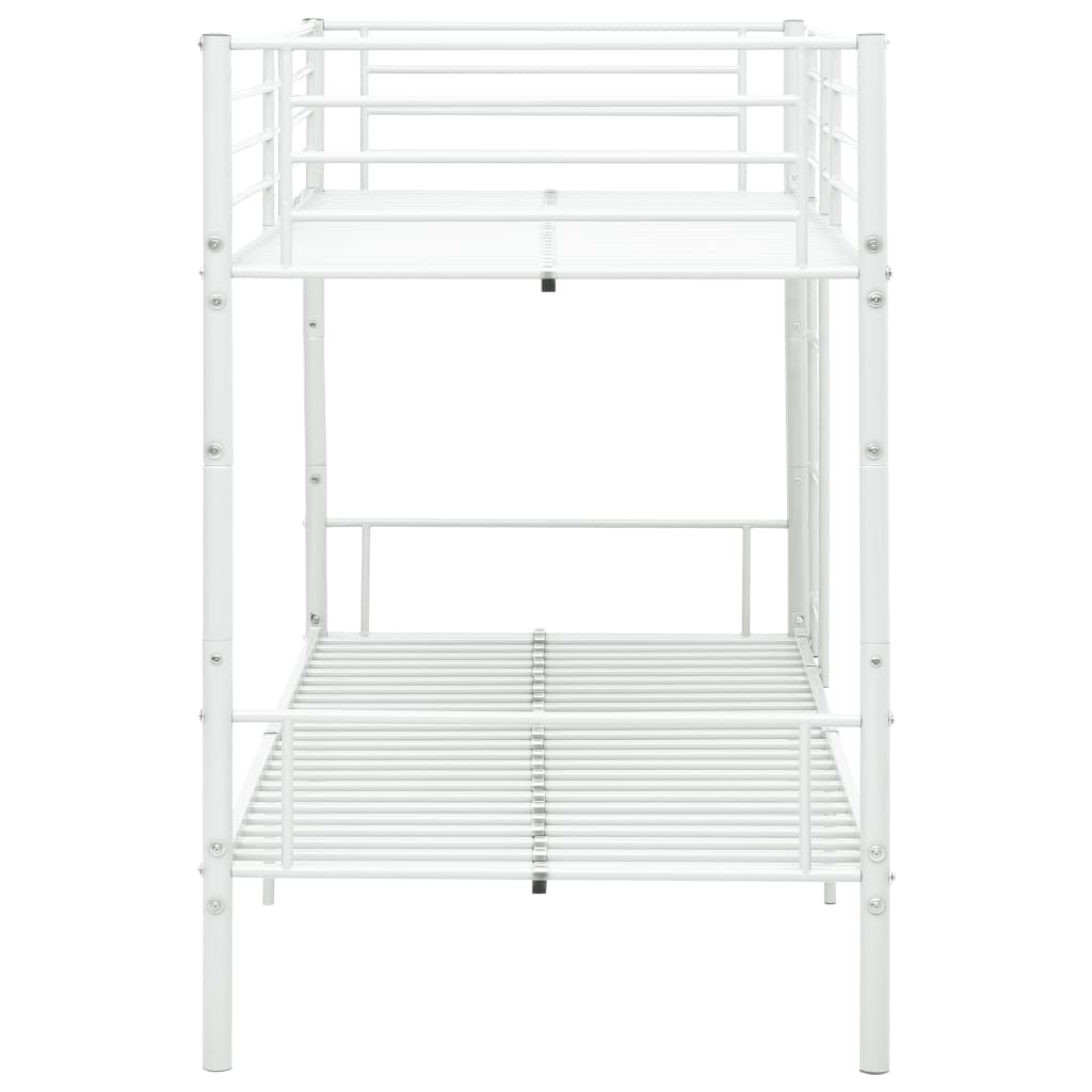 Fehér fém emeletes ágy 90 x 200 cm Fehér fém emeletes ágy 90 x 200 cm