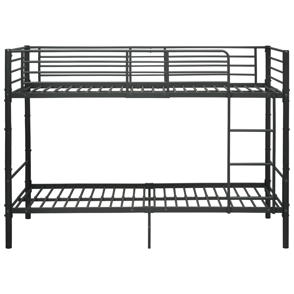 Fekete fém emeletes ágy 90 x 200 cm Fekete fém emeletes ágy 90 x 200 cm