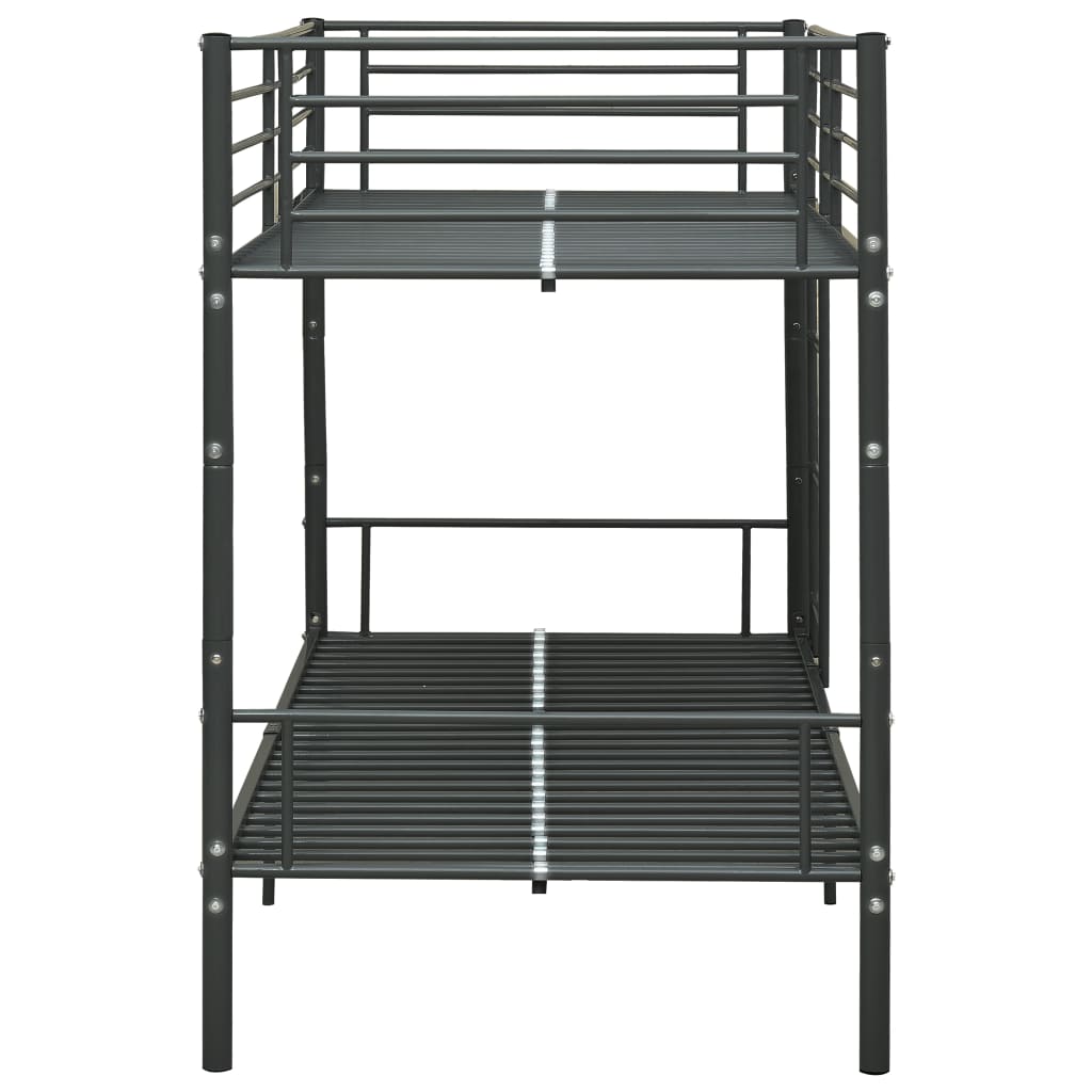 Fekete fém emeletes ágy 90 x 200 cm Fekete fém emeletes ágy 90 x 200 cm