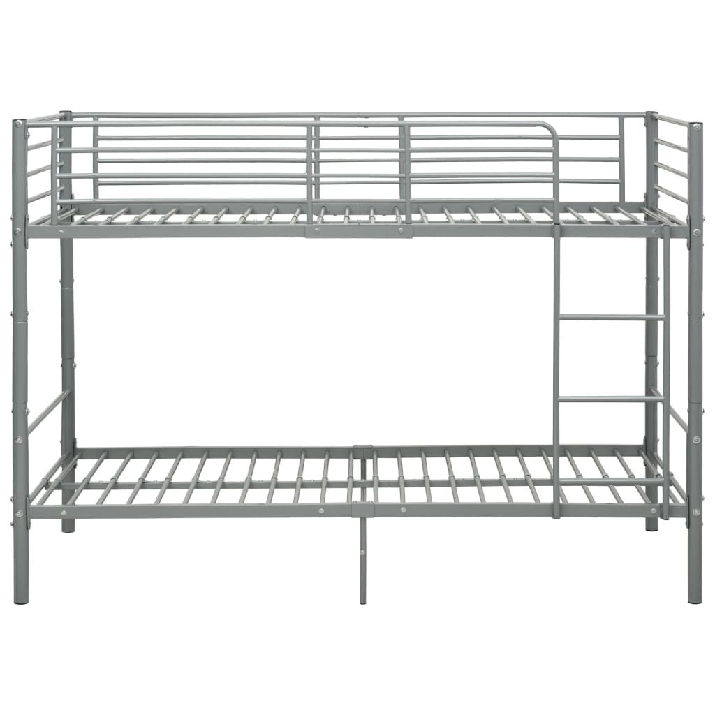 Szürke fém emeletes ágy 90 x 200 cm Szürke fém emeletes ágy 90 x 200 cm