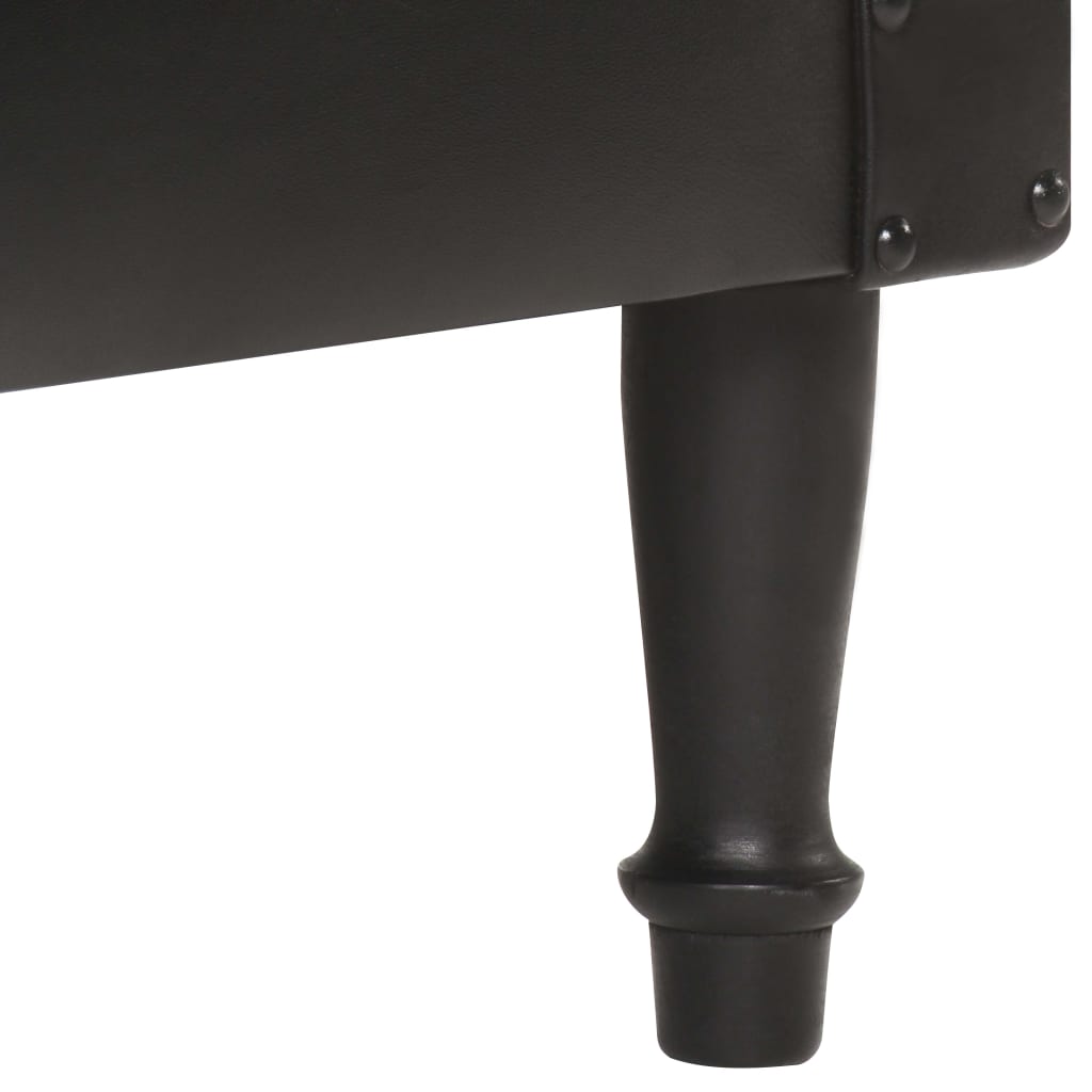 Fekete valódi bőr karosszék