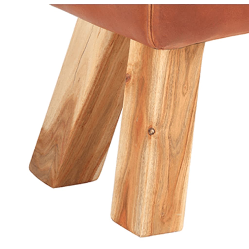 Valódi kecskebőr vintage stílusú lólengő pad fogantyúkkal