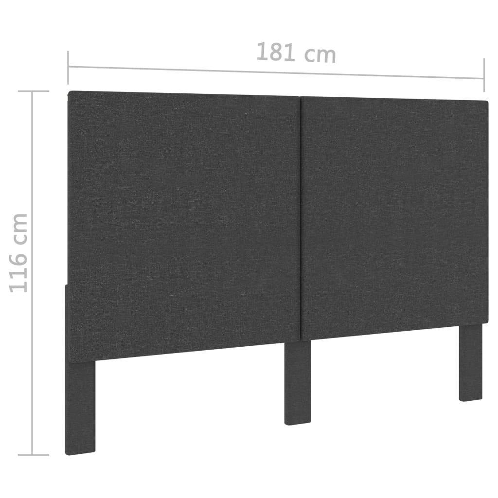 Sötétszürke szövet fejvég 180 x 200 cm