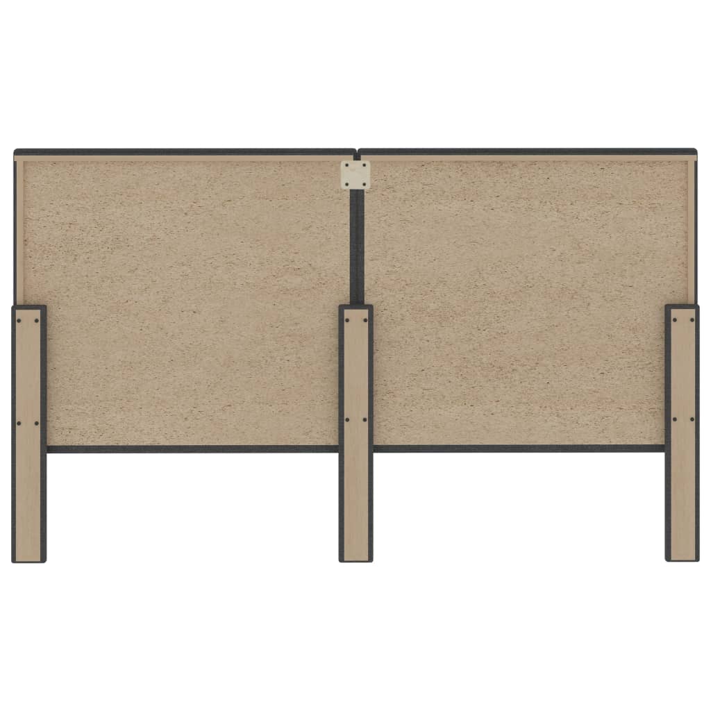 Sötétszürke szövet steppelt fejvég 160 x 200 cm