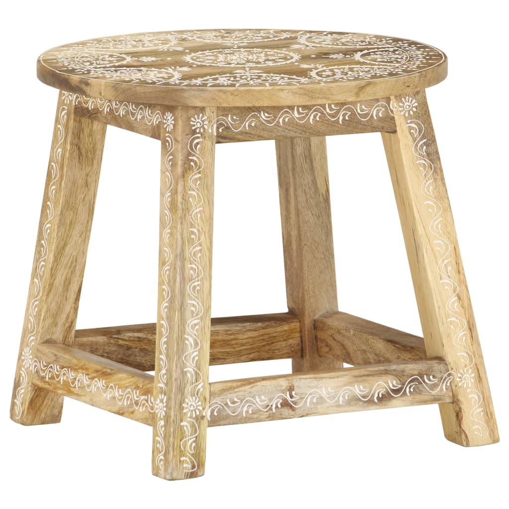 287445 hand-painted stool 38x38x35 cm solid mango wood 287445 hand-painted stool 38x38x35 cm solid mango wood