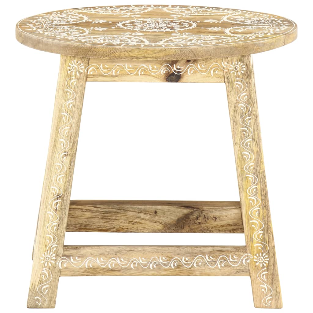 287445 hand-painted stool 38x38x35 cm solid mango wood 287445 hand-painted stool 38x38x35 cm solid mango wood