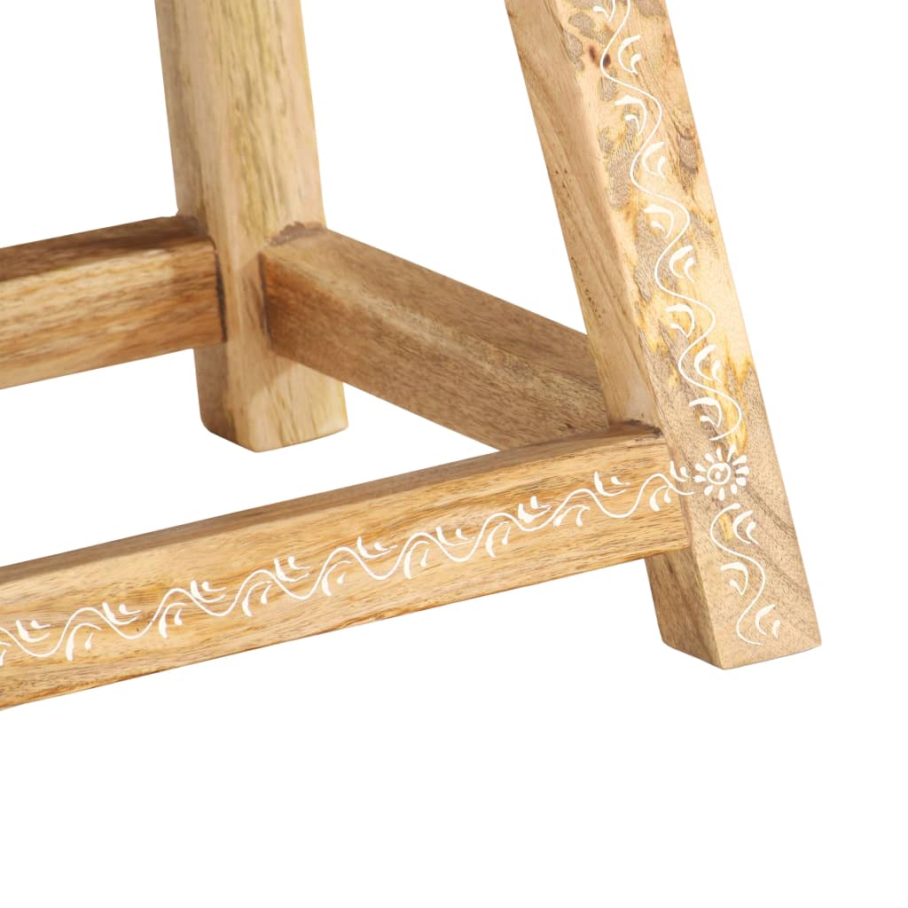 287445 hand-painted stool 38x38x35 cm solid mango wood 287445 hand-painted stool 38x38x35 cm solid mango wood