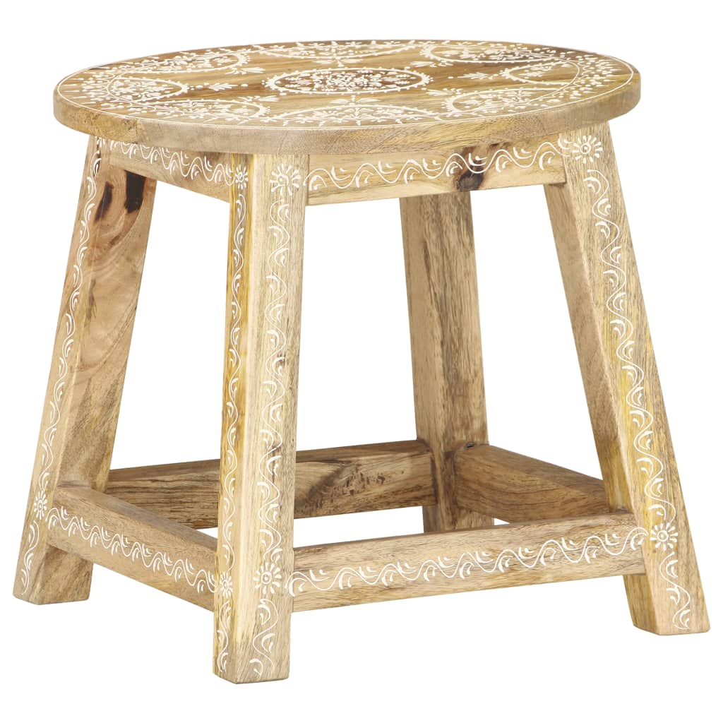 287445 hand-painted stool 38x38x35 cm solid mango wood 287445 hand-painted stool 38x38x35 cm solid mango wood