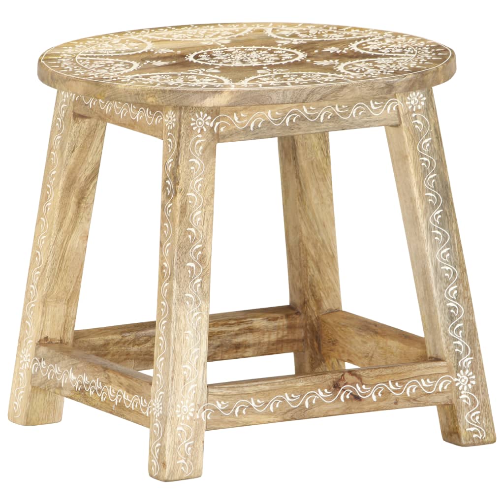 287445 hand-painted stool 38x38x35 cm solid mango wood 287445 hand-painted stool 38x38x35 cm solid mango wood