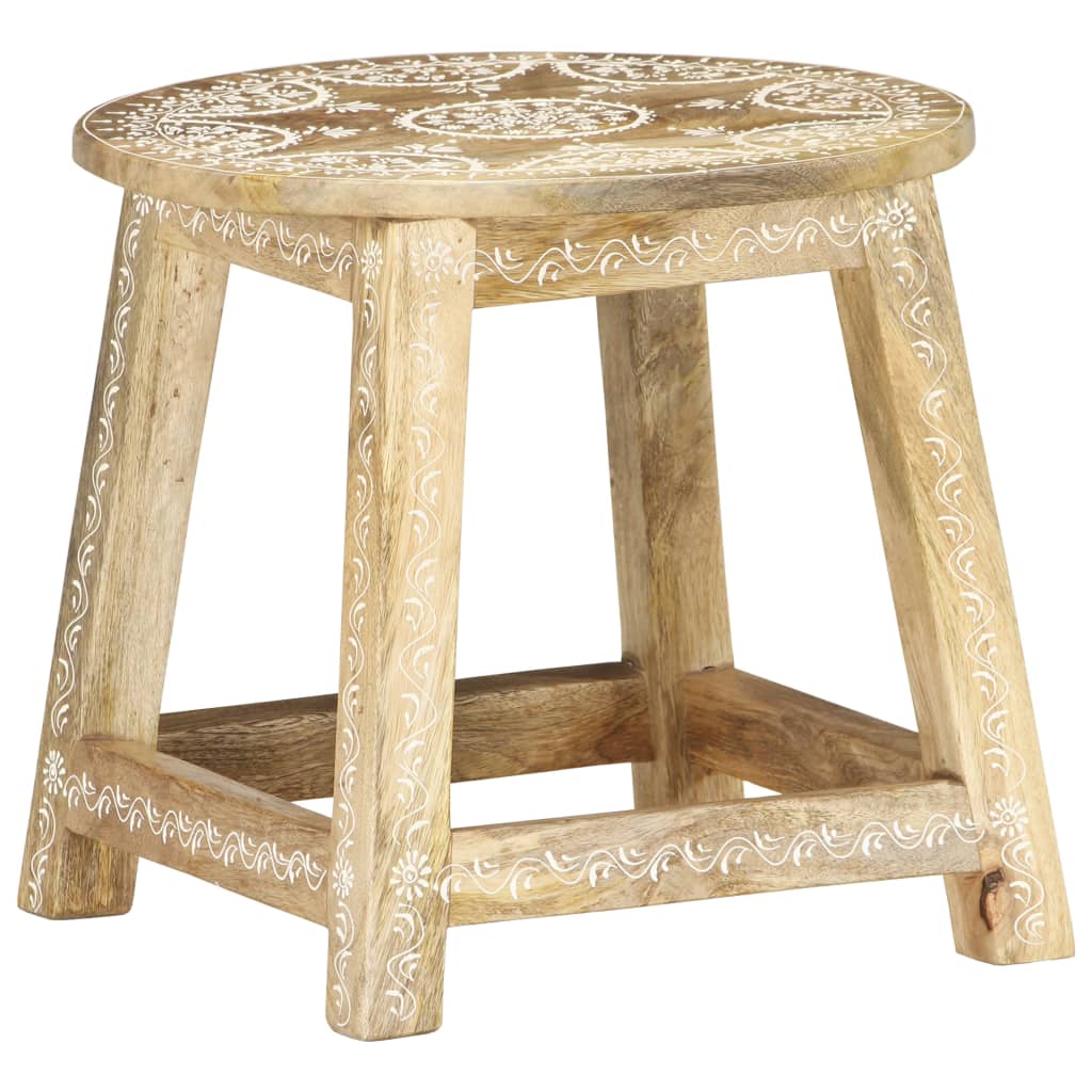 287445 hand-painted stool 38x38x35 cm solid mango wood 287445 hand-painted stool 38x38x35 cm solid mango wood