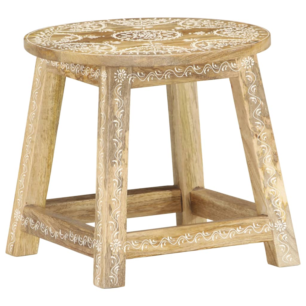 287445 hand-painted stool 38x38x35 cm solid mango wood 287445 hand-painted stool 38x38x35 cm solid mango wood