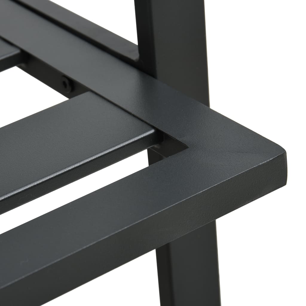 4-részes sötétszürke alumínium kerti társalgószett párnákkal