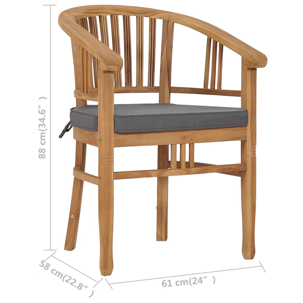 2 db tömör tíkfa kerti szék párnákkal