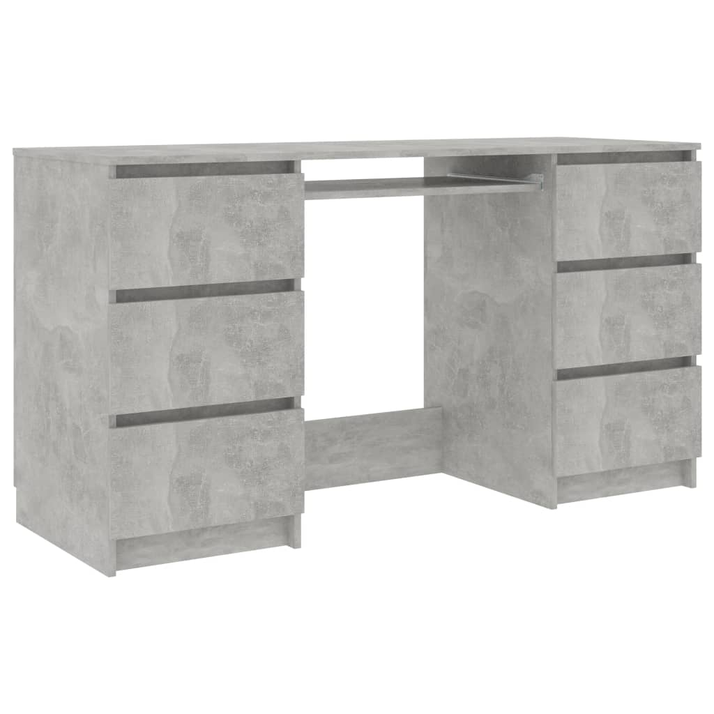 Betonszürke forgácslap íróasztal 140 x 50 x 77 cm