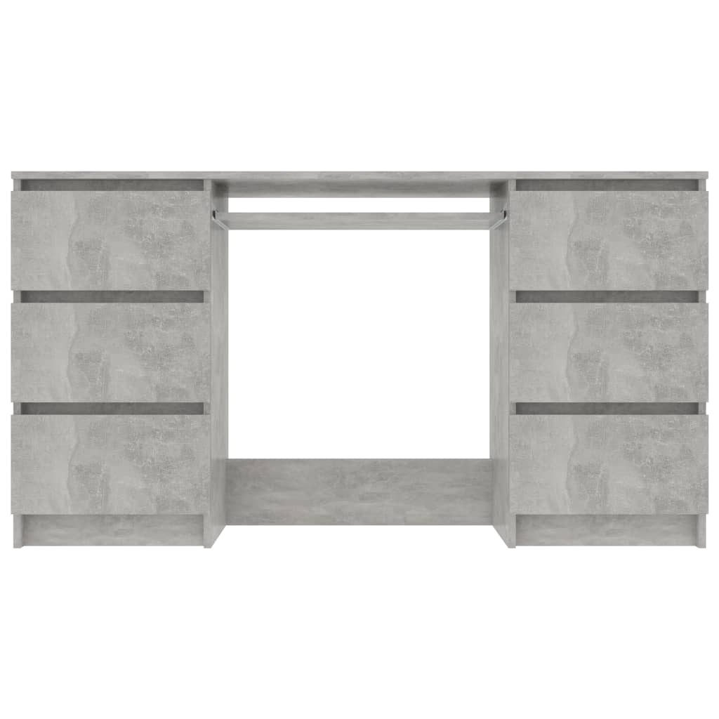 Betonszürke forgácslap íróasztal 140 x 50 x 77 cm