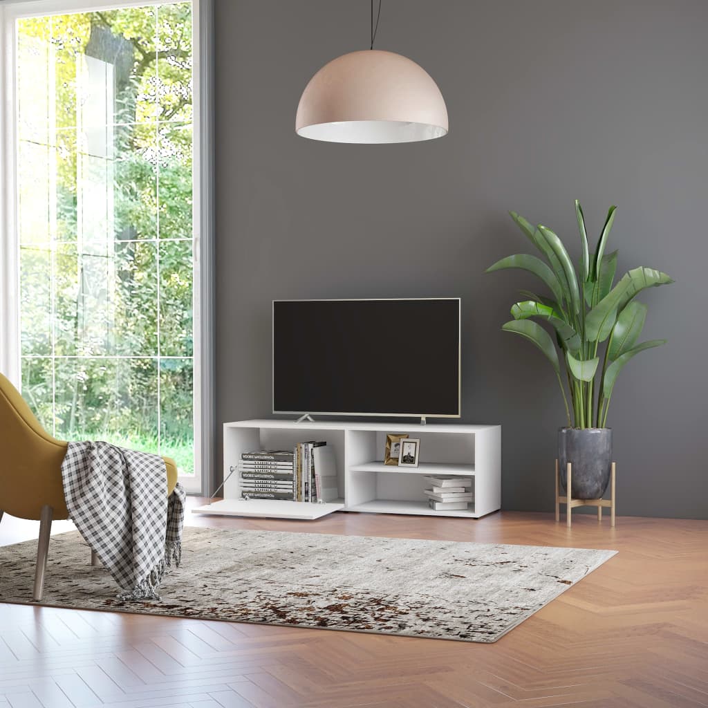 Fehér forgácslap tv-szekrény 120 x 34 x 37 cm Fehér forgácslap tv-szekrény 120 x 34 x 37 cm