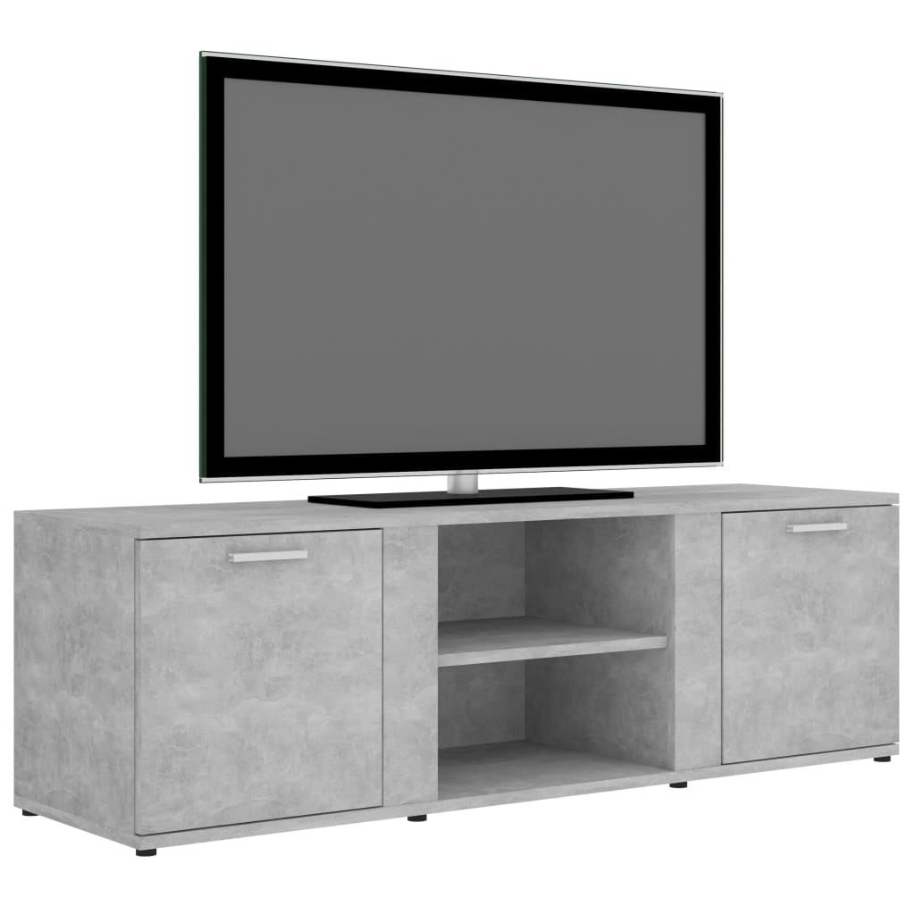 Betonszürke forgácslap tv-szekrény 120 x 34 x 37 cm Betonszürke forgácslap tv-szekrény 120 x 34 x 37 cm