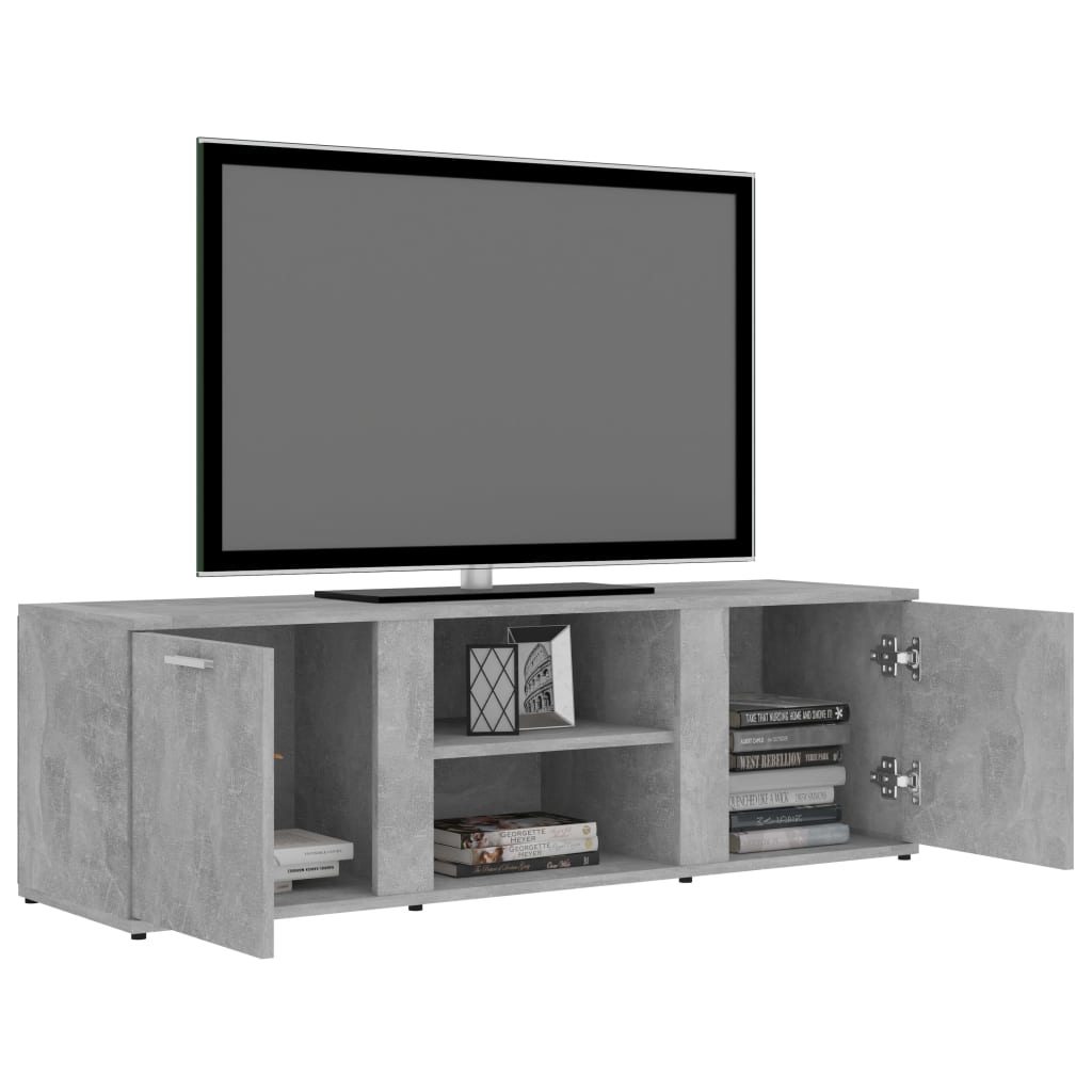 Betonszürke forgácslap tv-szekrény 120 x 34 x 37 cm Betonszürke forgácslap tv-szekrény 120 x 34 x 37 cm