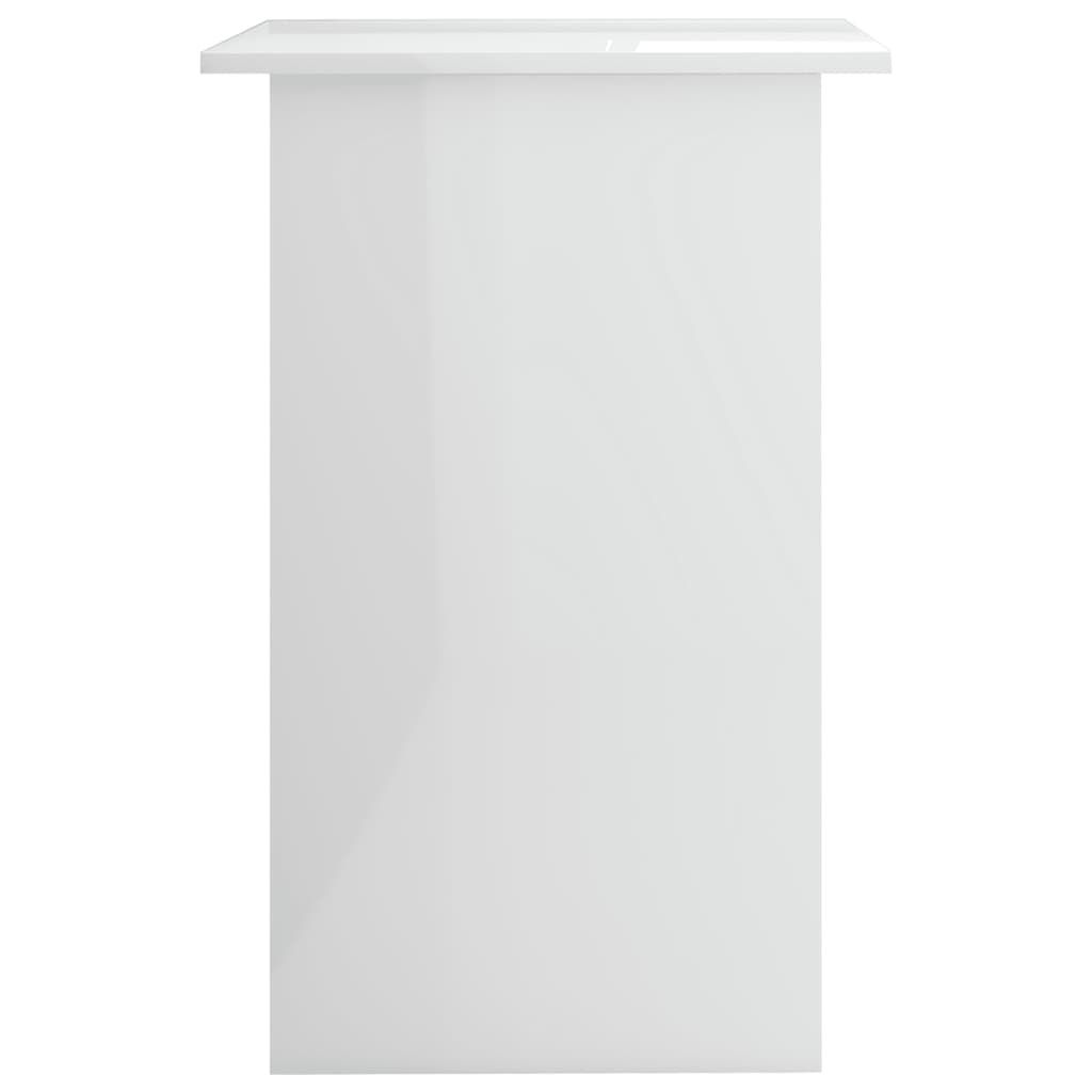 Magasfényű fehér forgácslap íróasztal 90 x 50 x 74 cm