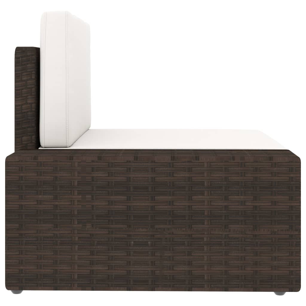 2 személyes barna elemes polyrattan kanapé