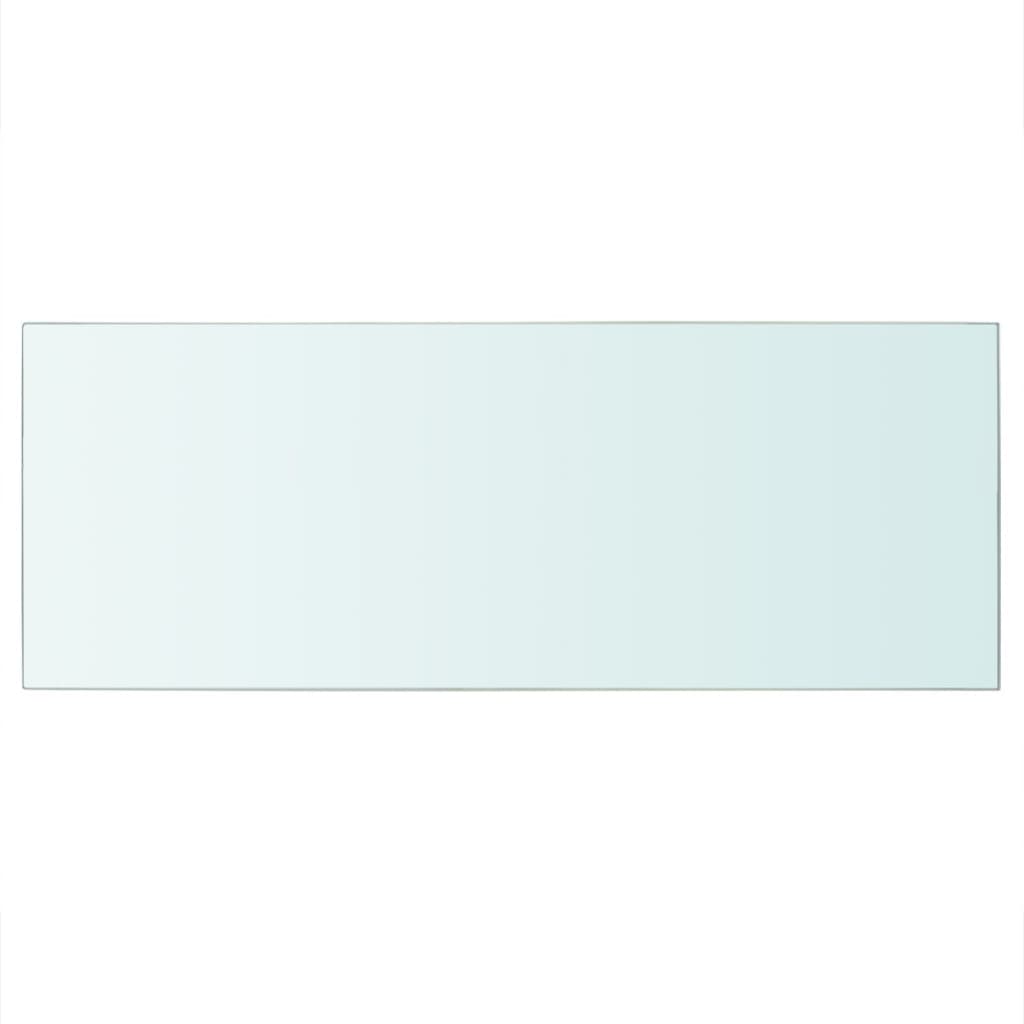 2 db átlátszó üveg paneles polc 60 x 25 cm