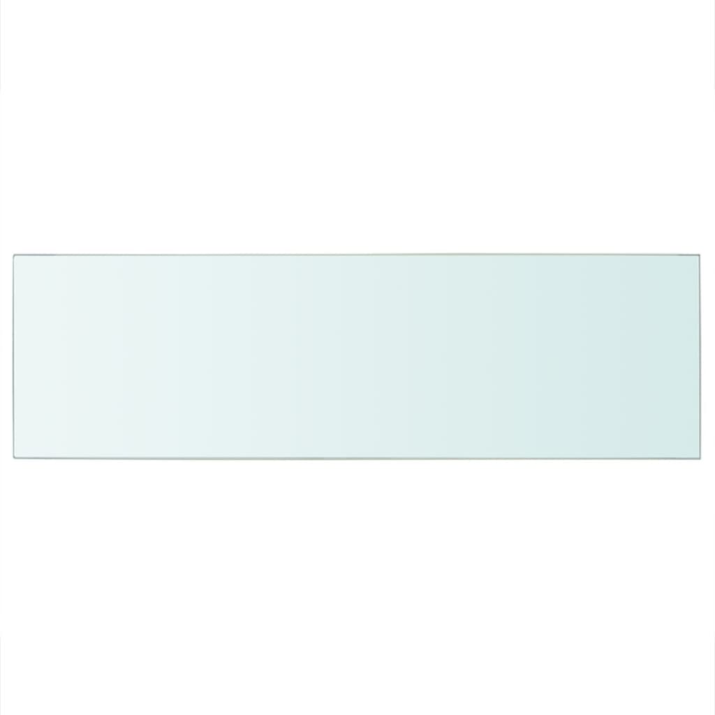 2 db átlátszó üveg paneles polc 80 x 25 cm