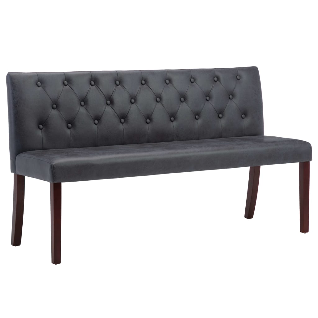 Szürke művelúr pad 148,5 cm