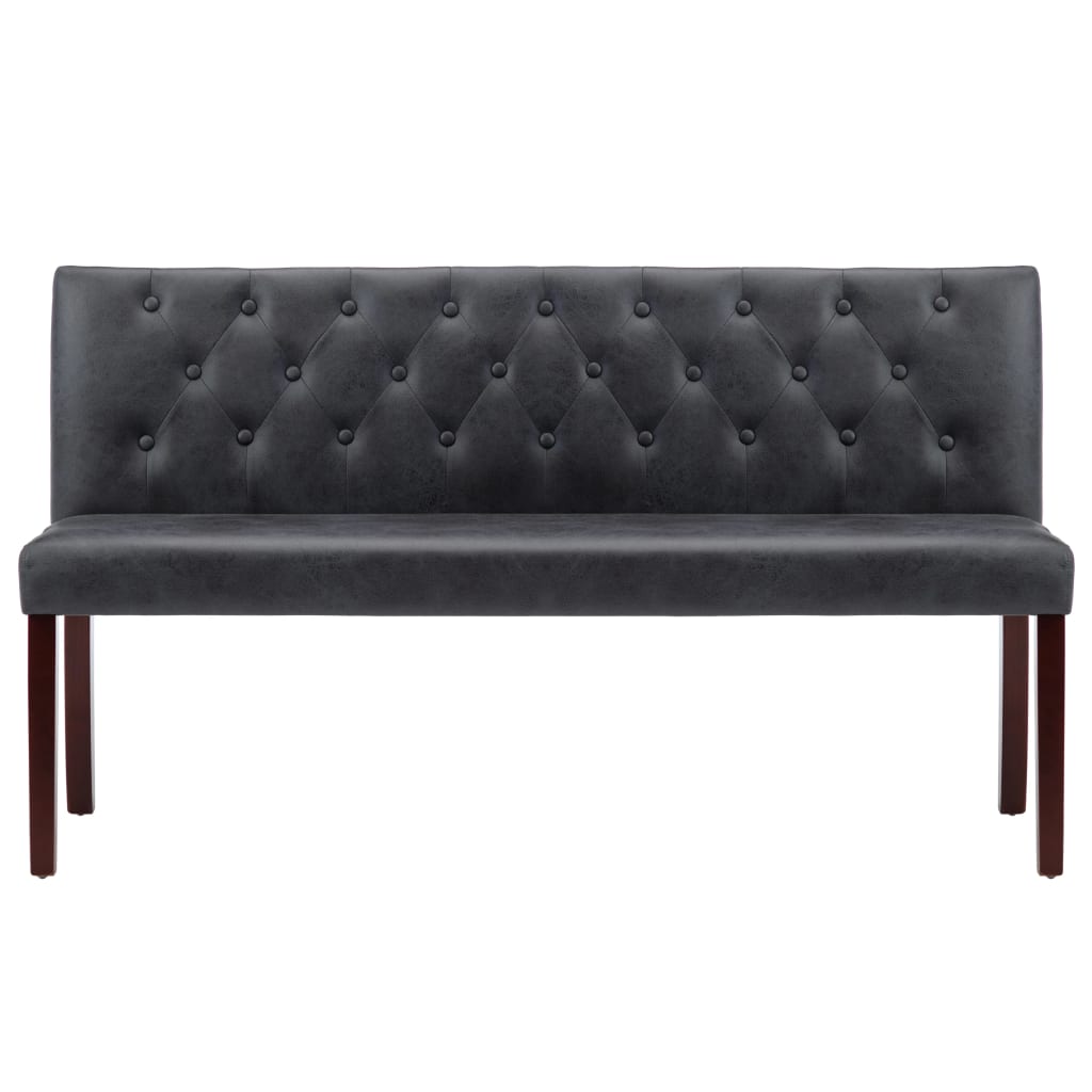 Szürke művelúr pad 148,5 cm