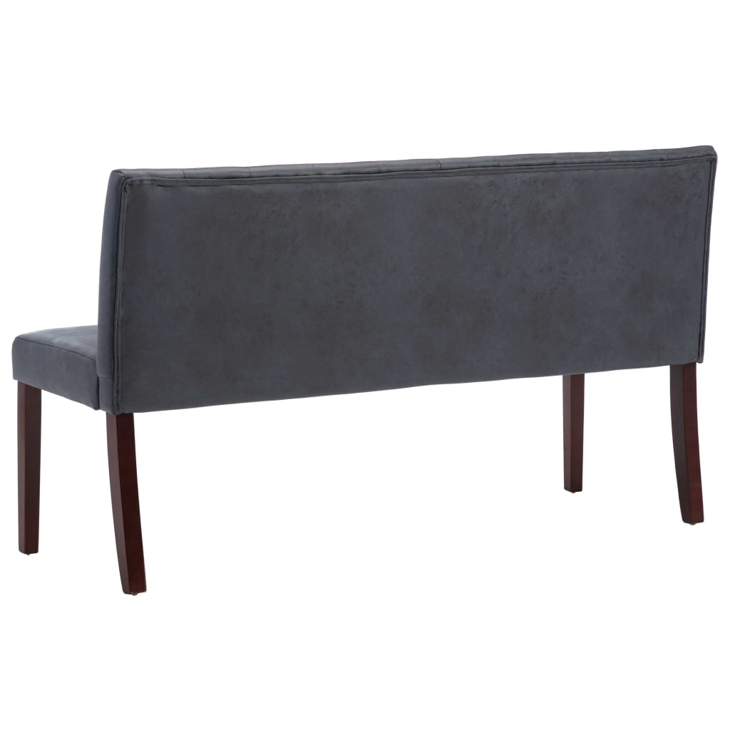 Szürke művelúr pad 148,5 cm