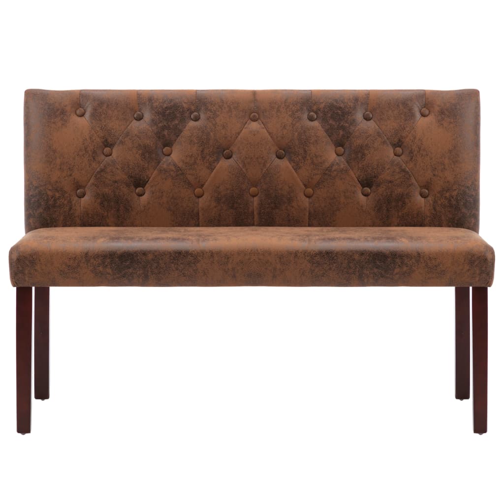 Barna művelúr pad 120 cm