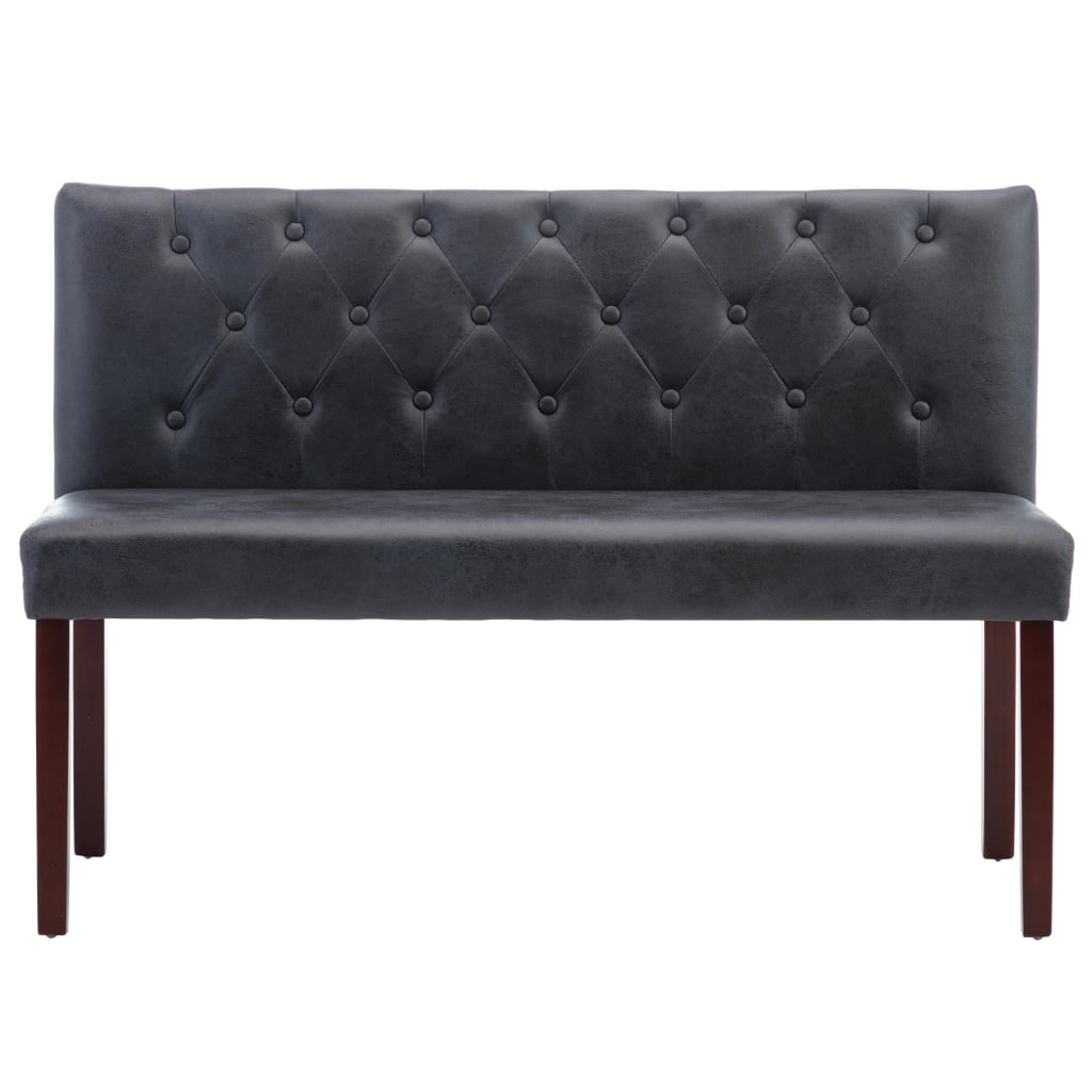 Szürke művelúr pad 120 cm