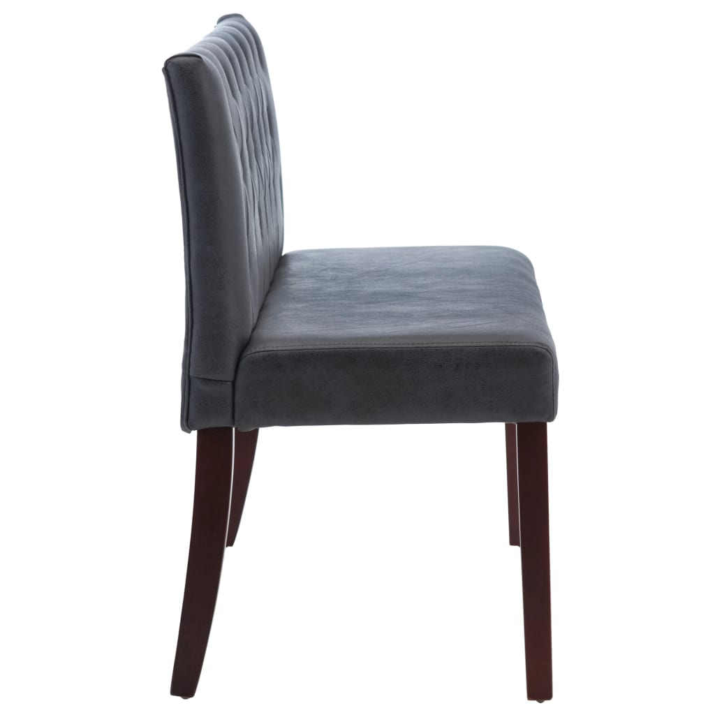 Szürke művelúr pad 120 cm